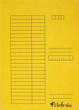VICTORIA OFFICE Gyorsfűző, karton, A4, VICTORIA OFFICE, sárga (5 db)