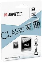 EMTEC Memriakrtya, microSD, 8GB, 20/12 MB/s, EMTEC 