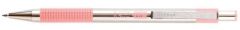 ZEBRA Golyóstoll, 0,24 mm, nyomógombos, rozsdamentes acél, pasztell rózsaszín tolltest, ZEBRA 