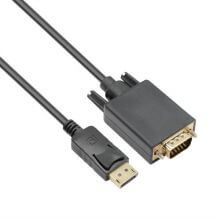 VCOM VCOM 1,8M DisplayPort - VGA kbel - Fekete