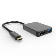 VCOM VCOM USB 3.1 Type C APA - HDMI ANYA + USB Type A ANYA talakt kbel - Fekete