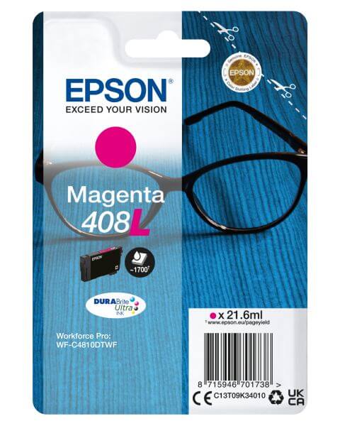 Epson Epson 408L nagy kapacitású magenta piros eredeti patron T09K3
